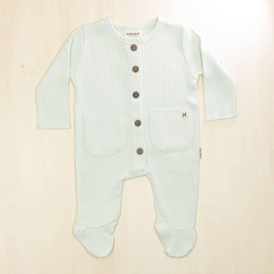 KIANAO Baby One-Pieces Pale Turquoise / 1-3 M Jumpsuit Organic Cotton